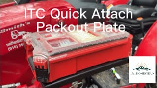  Installing the ITC Quick Attach Milwaukee Packout Plate on a TYM 2515H Loader Arm