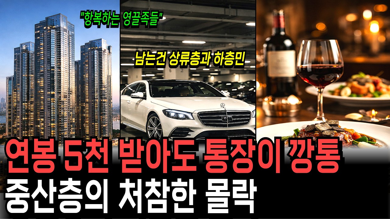 월급 받아도 남는 돈이 없다... 대한민국 척추 중산층의 몰락