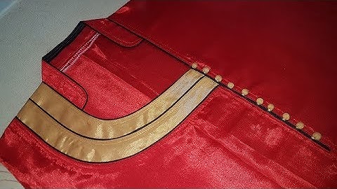 Latest Front Neck Designs with Foam Button and Dori Piping