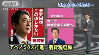 衆院選　各党の選挙公約　自民党・公明党(14/12/01)