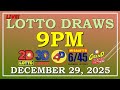 LOTTO RESULT  9PM DRAW , DECEMBER 29, 2025@LottoResultTV15K