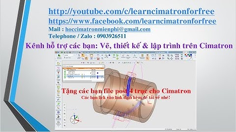 Tặng các bạn file post 4 axis Cimatron | Learn Cimatron For Free | HD