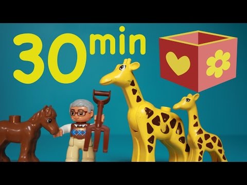 LEGO DUPLO Baby animals toy unboxing. Lego set 10904 instructions and game. 