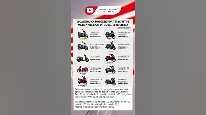 Harga Terbaru Honda Matic 2025