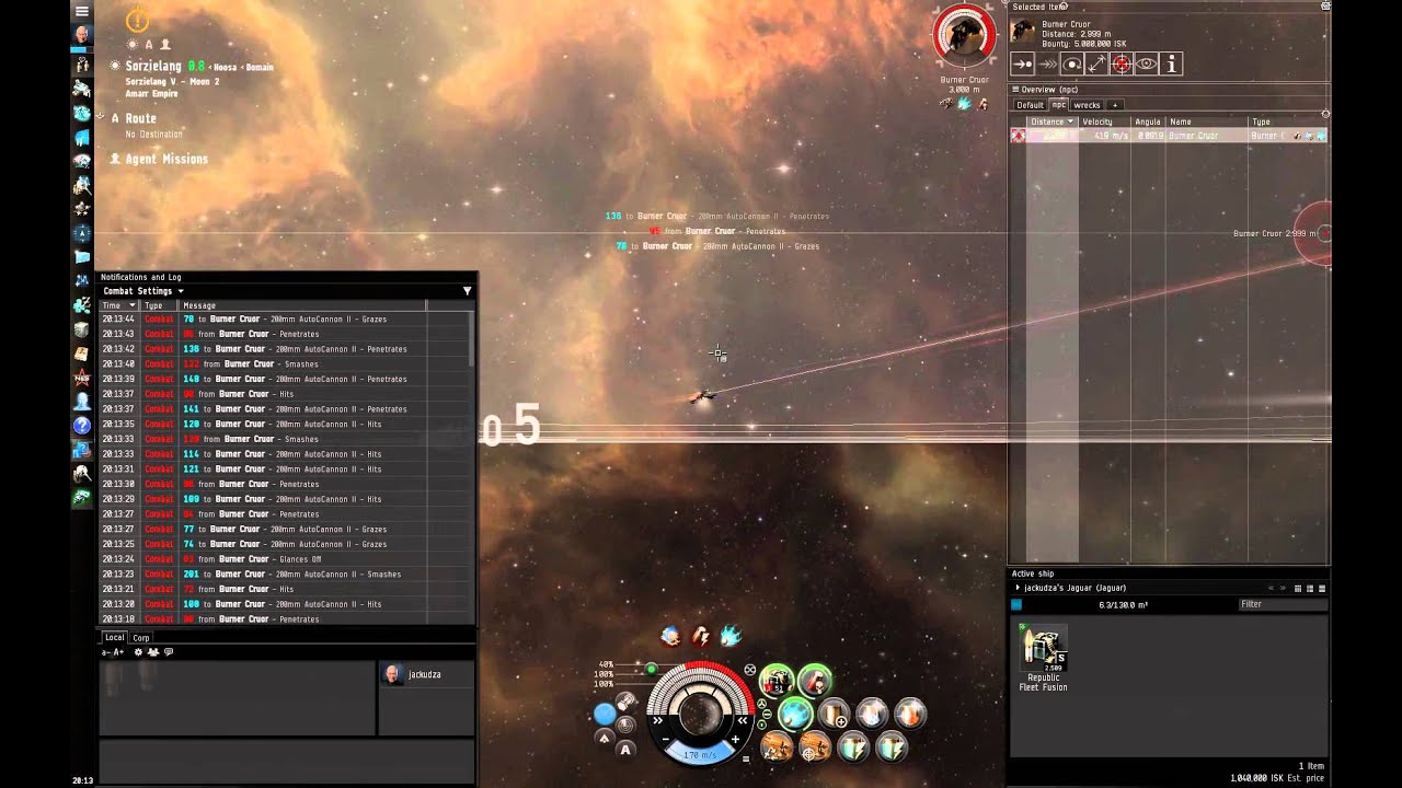 EVE Online Blood Raider Burner Jaguar YouTube