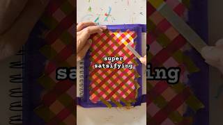 Super Satisfying Art Journaling Idea for a Gingham Effect #dailyart #easyart #creative