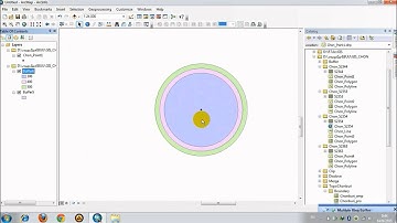 การใช้คำสัง Geoprocessing Buffer Merge Disslove และคำนวณ