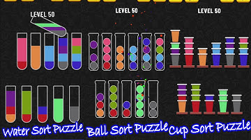 Sort Puzzle series | Water Sort Puzzle Level 50  Cup Sort Puzzle Level 50  Ball Sort Puzzle Level 50