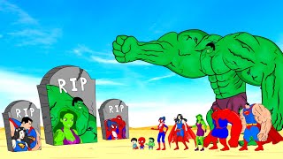 Rescue SUPERHERO All Family HULK & SPIDERMAN, SUPERMAN : Returning from the Dead SECRET - FUNNY