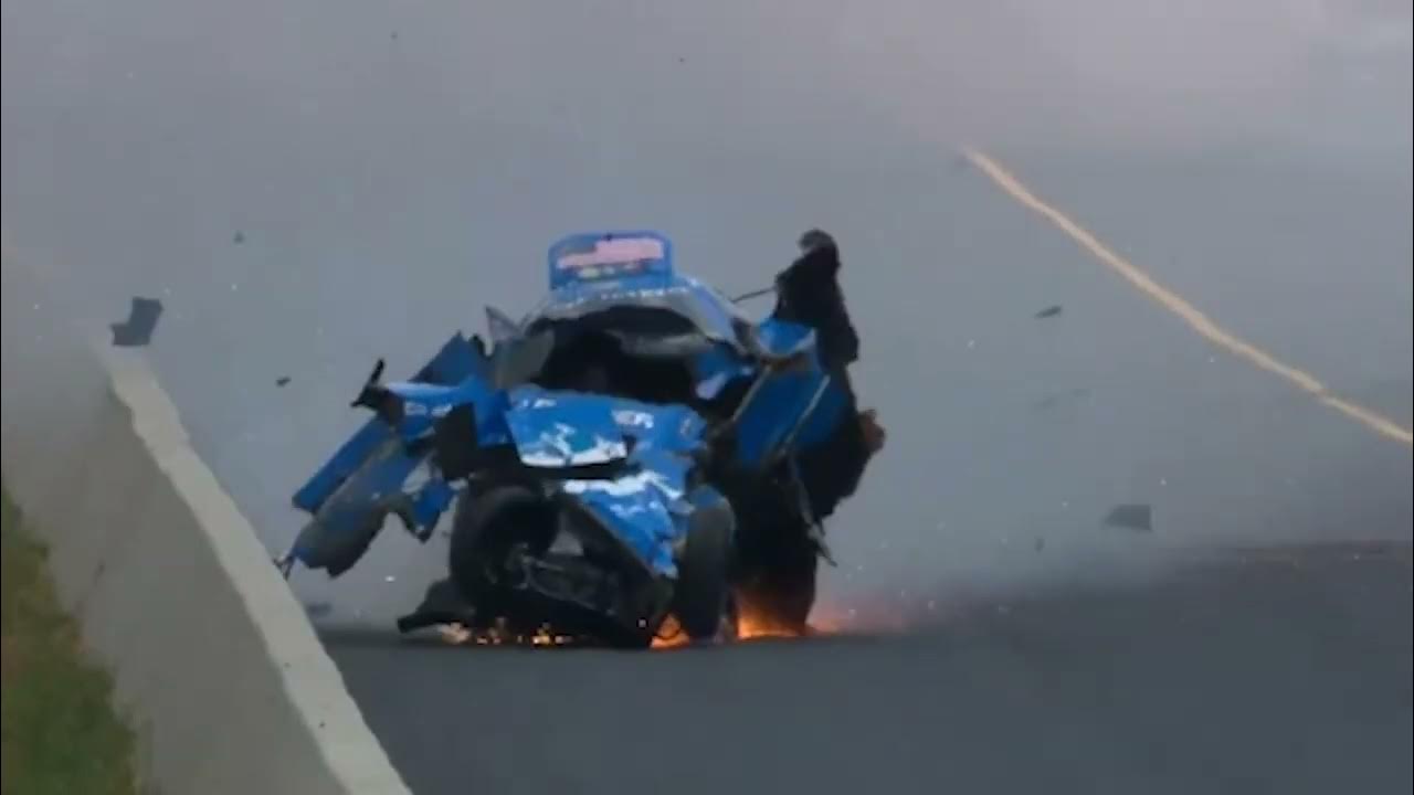 John Force Crash at Virginia Nationals YouTube