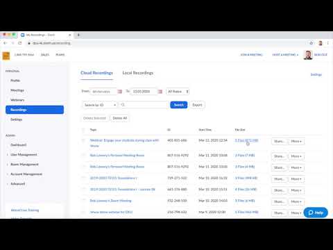 Video Accessing and sharing recordings from Zoom, e.g. pre... - youtube