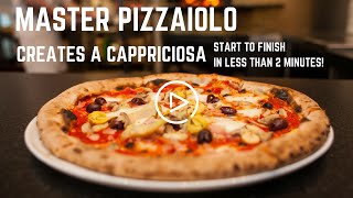 MASTER PIZZAIOLO AT PIZZA 90 IN IRVINE CREATES A CAPPRICIOSA PIZZA