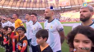 Venezuela 0 vs. Argentina 2 - Lionel Messi sings the Argentine National Anthem (28/06/2019)