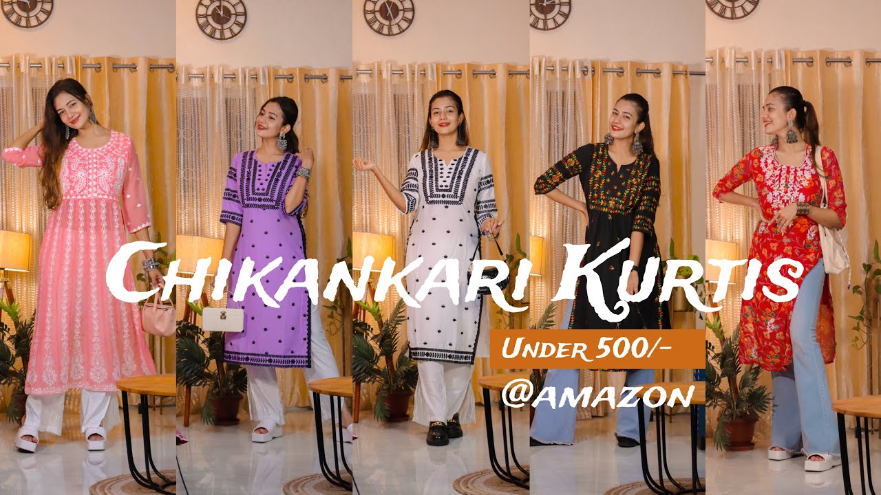 Buy PARAMOUNT CHIKAN Ethnic Motifs Embroidered Chikankari Straight Kurti -  Kurtis for Women 23554084 | Myntra