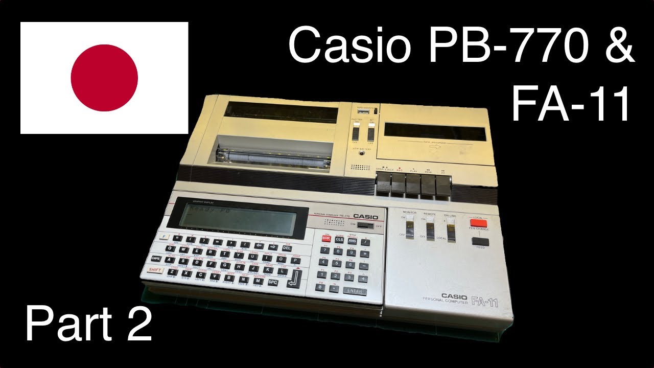 CASIO PB-700 プロッター/カセット Casio PB-700 personal computer W/ Casio FA-10 Cassette