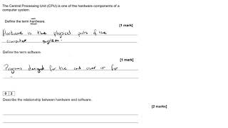 AQA Computer Science 3 4 1  Hardware and Software Walking Talking Mock