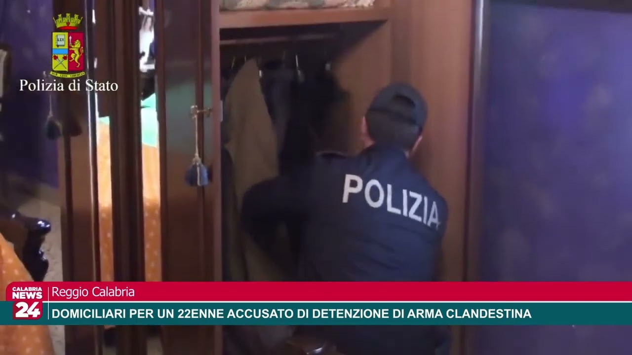 Reggio Calabria - DOMICILIARI PER UN 22ENNE ACCUSATO DI DETENZIONE DI ARMA