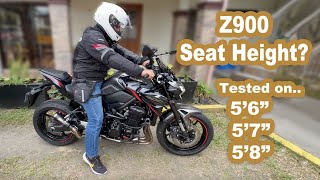 Kawasaki z900 Seat Height Test. Abot ba ng 5&#39;6&quot;, 5&#39;7&quot;, 5&#39;8&quot; height?