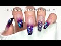 【セルフネイル】オーロラきらめく星空ネイル🌟🌃/NAIL Reserve/チップで長さだし💅/ASMR