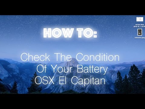 How To Check The Condition Of Your Battery In OSX El Capitan