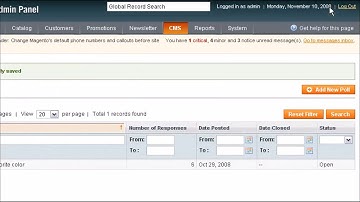 How to add and edit polls Magento Commerce