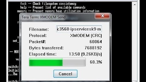 IOS upgrade cisco switch using tera term