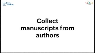 How to collect manuscripts from authors using Zoho Writer