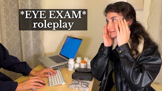 ASMR I went to Medical EYE EXAM by Japanese Doctor (KEYBOARD, FEATHER, EYE CARE, GLASSES) ROLEPLAY