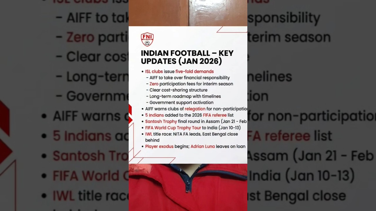 ISL এ অংশ গ্রহণ করতে AIFF কে 5 টি শর্ত দিল ISL ক্লাবগুলি! ISL না খেললে হতে পারে relegation?