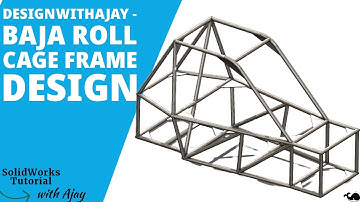 Baja Roll Cage Frame design Using SolidWorks full video link in Description #rollcage #animation