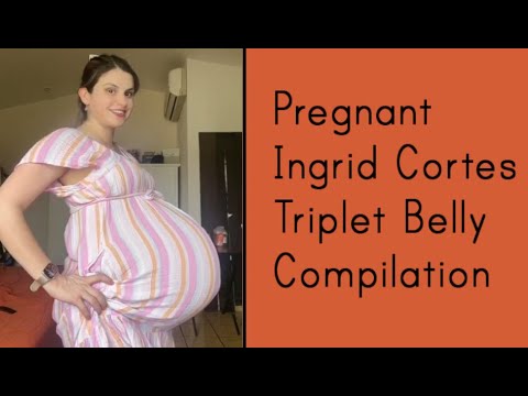 Pregnant Ingrid Cortes Massive Triplet Belly Compilation | TikTok