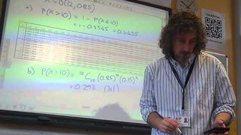S1 OCR Binomial Distribution Summer 2011 q3