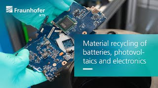 Material recycling of batteries, photovoltaics and electronics