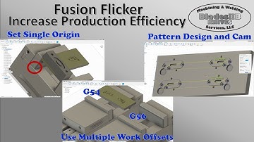 Fusion Flicker - Set Up Single Origin, Use Multiple Work Offsets & Pattern Parts In Design and CAM