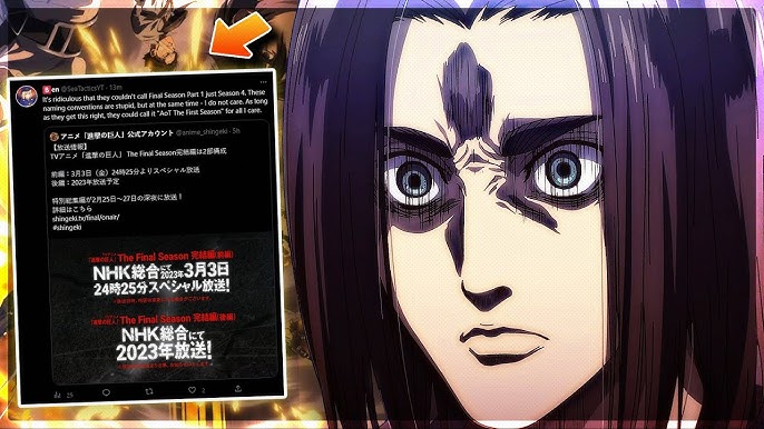RELEASE DATE CONFIRMED!? - ATTACK ON TITAN The Final Season Part 3 Cour 2!  