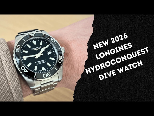 New Longines Hydroconquest Black 42MM 2026 Dive Watch - YouTube