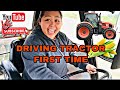 TAKE OVER DRIVING TRACTOR FOR THE FIRST TIME #farmers #tractor #villagelife #europe #countryside