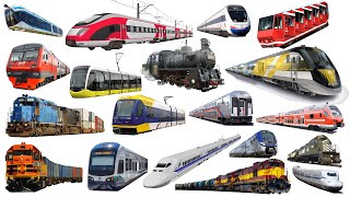 Trains and Subways Railway Vehicles | Learn names and Sounds of Train |Transport in English