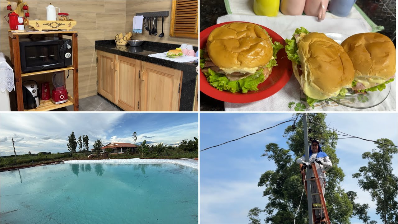 DEPOIS DE 5 DIAS, TANQUE CHEIO🙏🏼😀|FIZEMOS LANCHE NA JANTA🍔😋