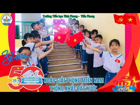 Liên đội Trường Tiểu học Vĩnh Phong - Tiền Phong Chào mừng 50 năm giải phóng Miền Nam thống nhất đất nước 30/4/1975 - 30/4/2025