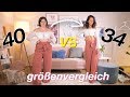 4 Looks Größe 40 vs Größe 34 Vergleich mit JackieLina #kleinundkurvig