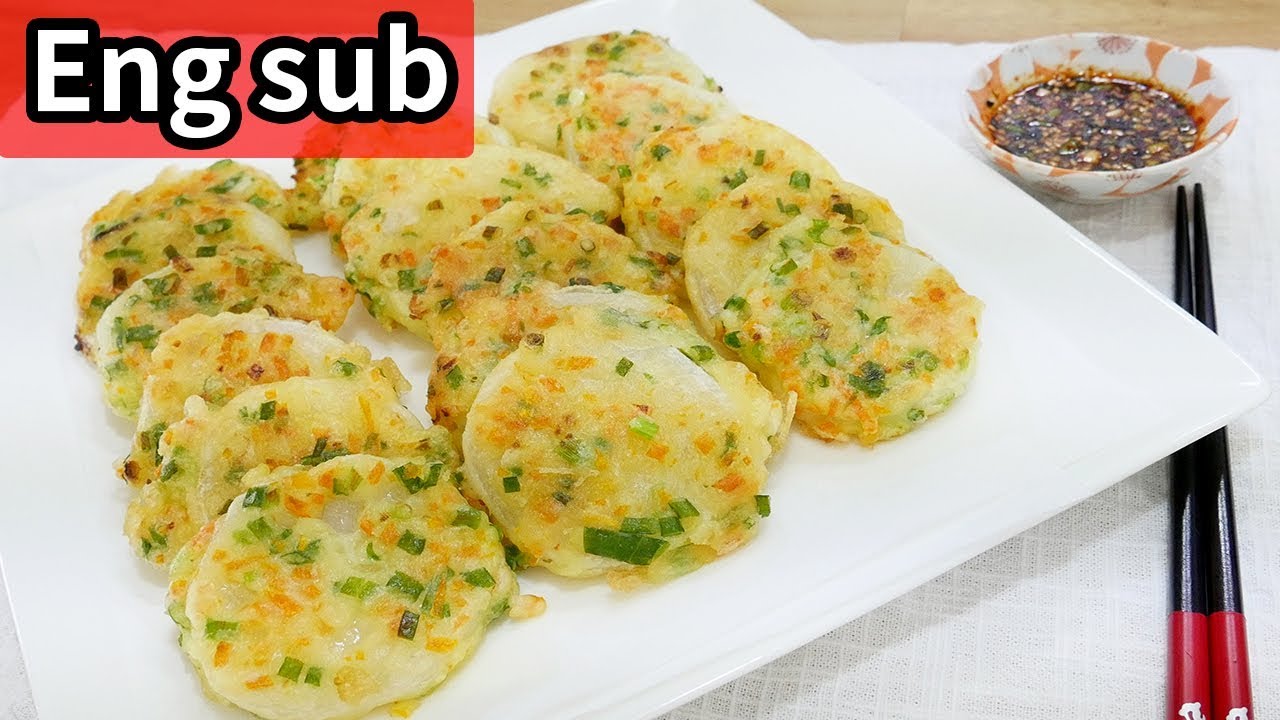 Radish Pancakes ( Mu jeon 무전 ) YouTube