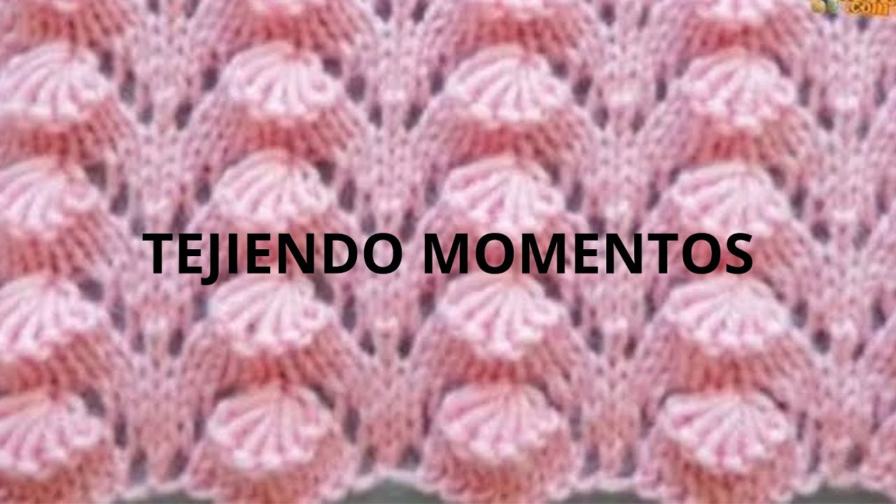Punto Caracol con dos palitos paso a paso, muy facil - Tejiendo Momentos