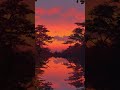 sunset in the jungle