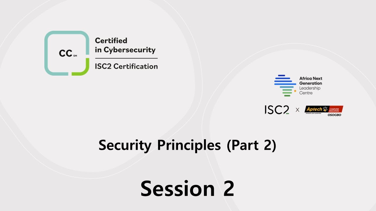 Certified in Cybersecurity - Domain 1: Security Principles (Part 2 ...