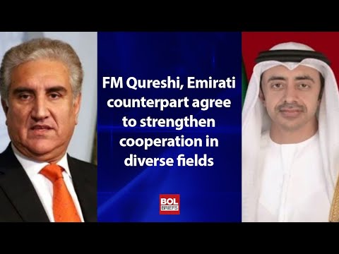 FM Qureshi, Emirati counterpart agree to strengthen cooperation in diverse fields | BOL Briefs