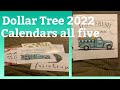Dollar Tree 2022 Calendars. I have all five to show you! Must see #dollartreecalenders #dollartree