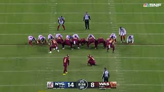scorekeeper takes a point away from the Commanders for missing an extra point
