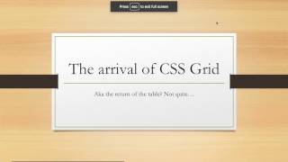 The arrival of CSS Grid
