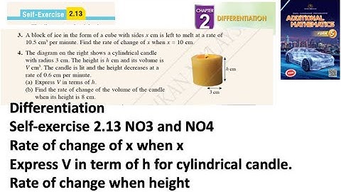 Differentiation self-exercise 2.13 Q3 Q4 pembezaan latihan kendiri 2.13 form 5 add maths kssm spm